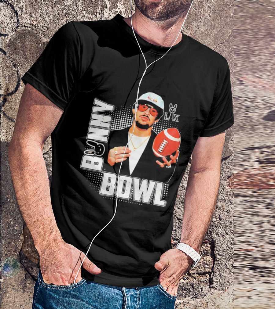 Bad Bunny Team Benito Super Bowl LIX Football Fun Wear T-Shirt