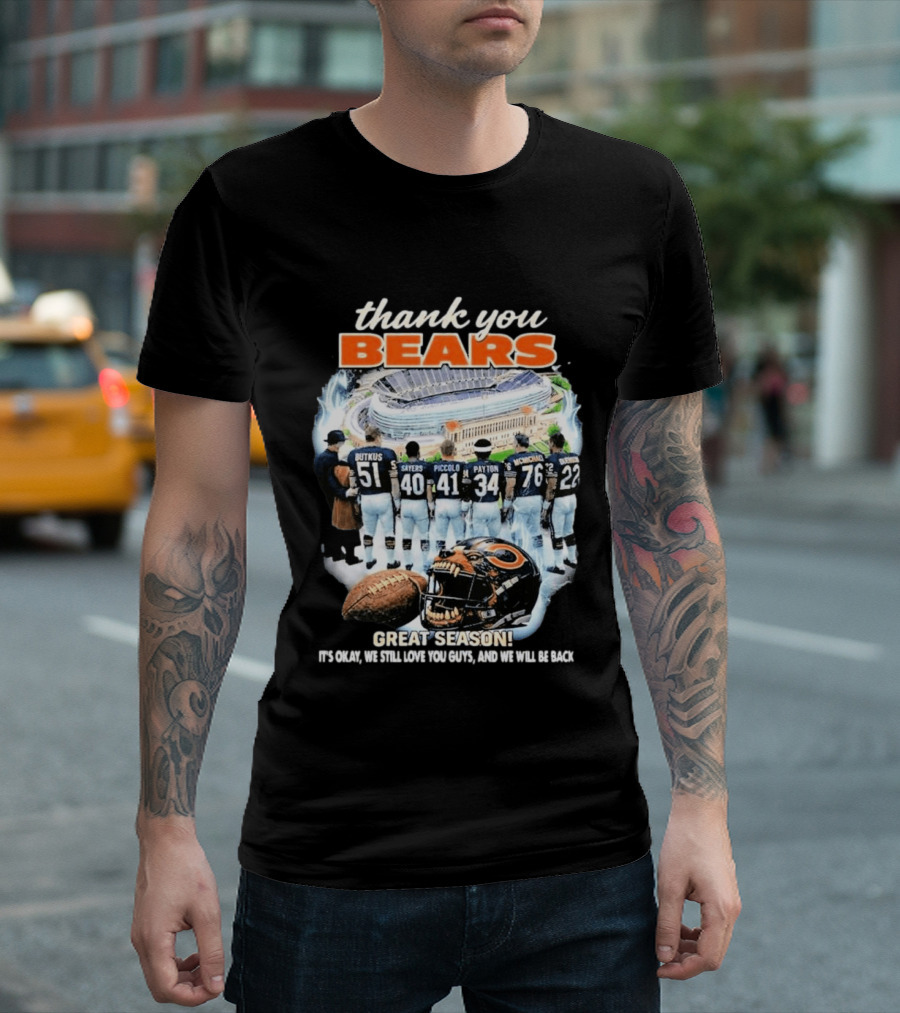 Thank You Bears Soldier Field Legends Great Season Players T-Shirt