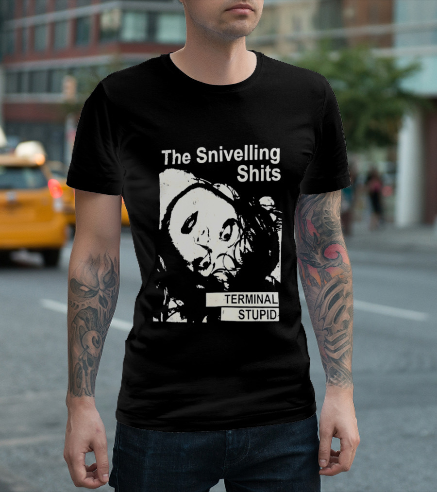 The Snivelling Shits Terminal Stupid Album Cover T-Shirt