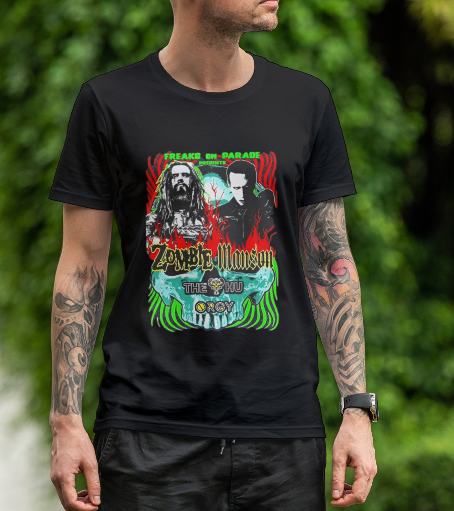 Freaks On Parade Presents Zombie Manson The HU Orgy 2026 Summer Tour T-Shirt
