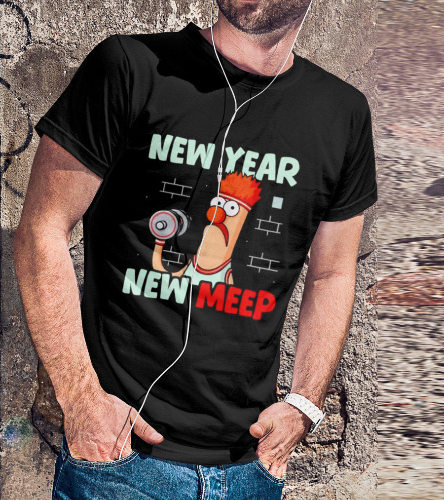 New Year New Meep Workout Motivation Cartoon T-Shirt