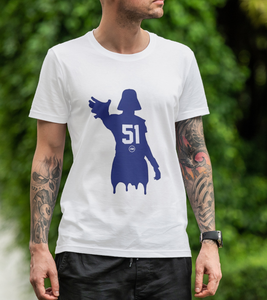 Darth Vader Silhouette Abdul Carter 51 New York Giants Football T-Shirt