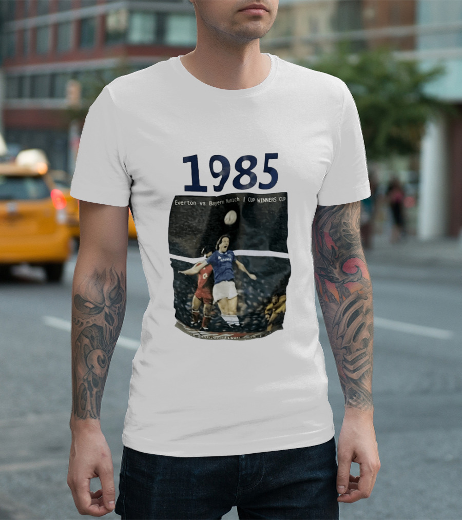 Everton Vs Bayern Munich 1985 CUP WINNERS CUP Football Match T-Shirt