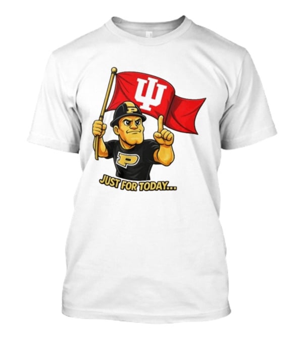 Purdue Pete Just For Today Indiana Hoosier Flag T-Shirt