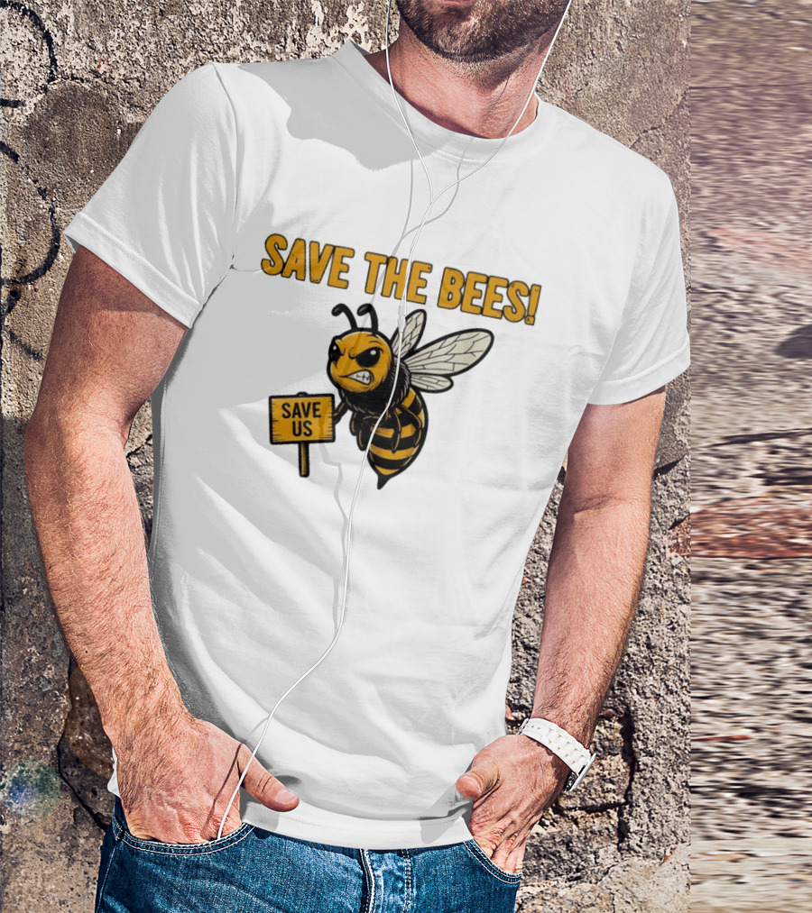 Grumpy Bee Save The Bees Save Us T-Shirt