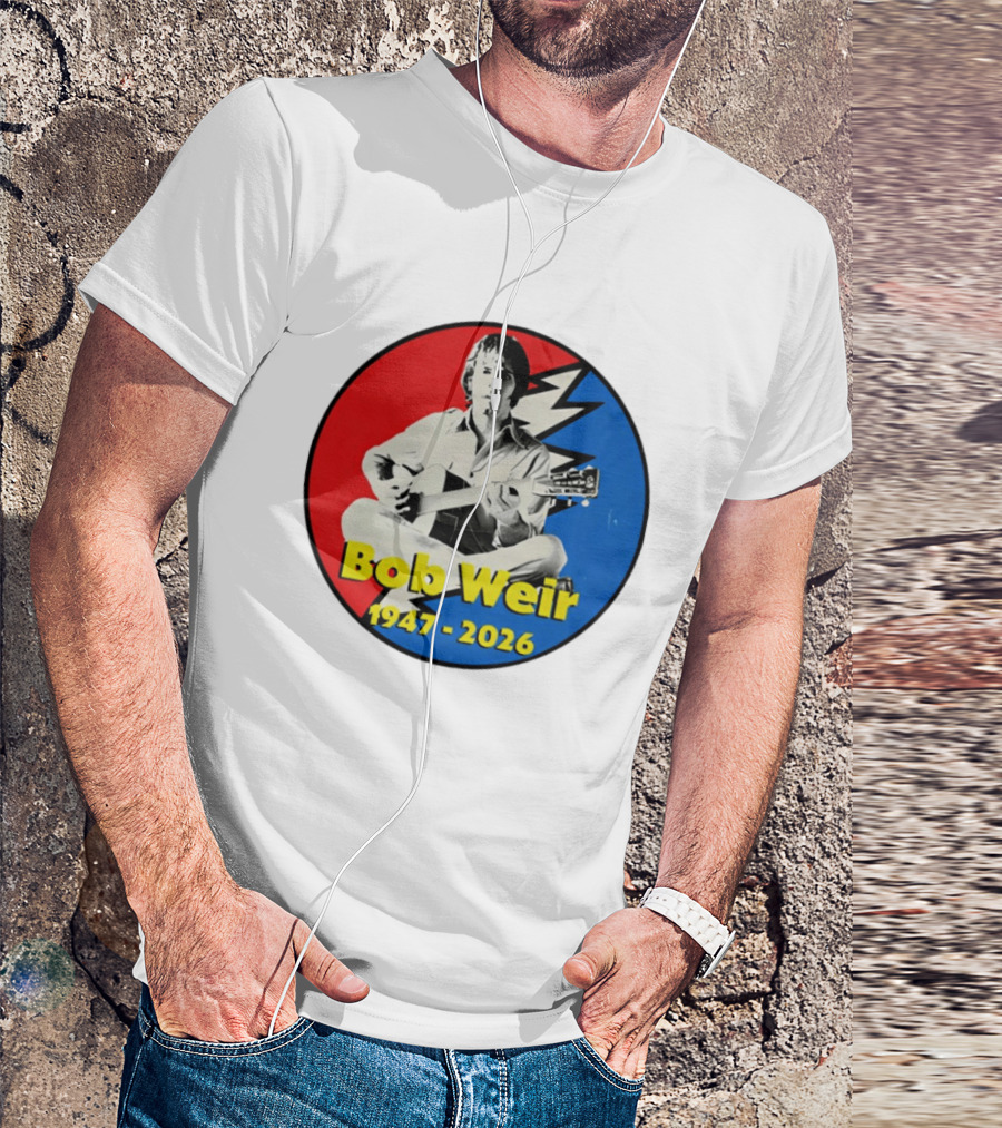 Bob Weir 1947 2026 Grateful Dead Lightning Bolt T-Shirt