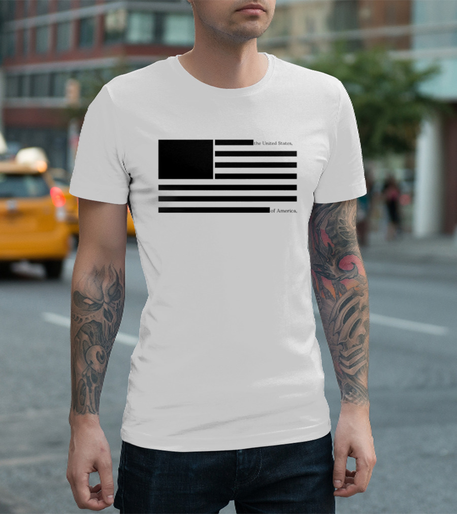 Redacted United States Flag With Blocked Epstein T-Shirt
