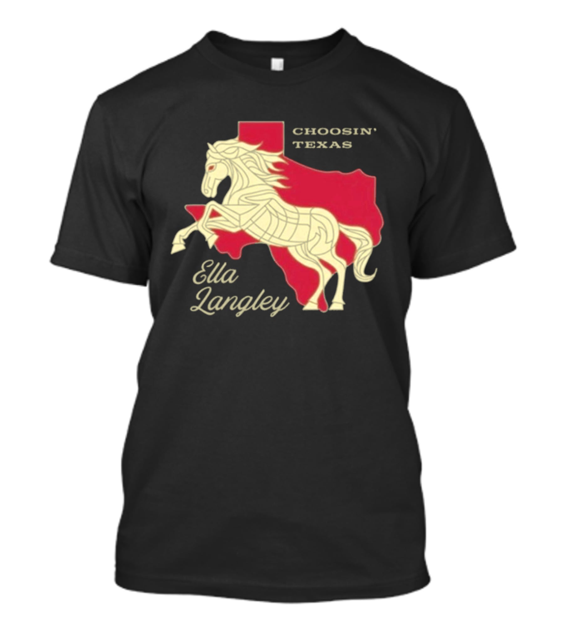 Ella Langley Choosin' Texas Tour 2026 Horse And Texas Map T-Shirt