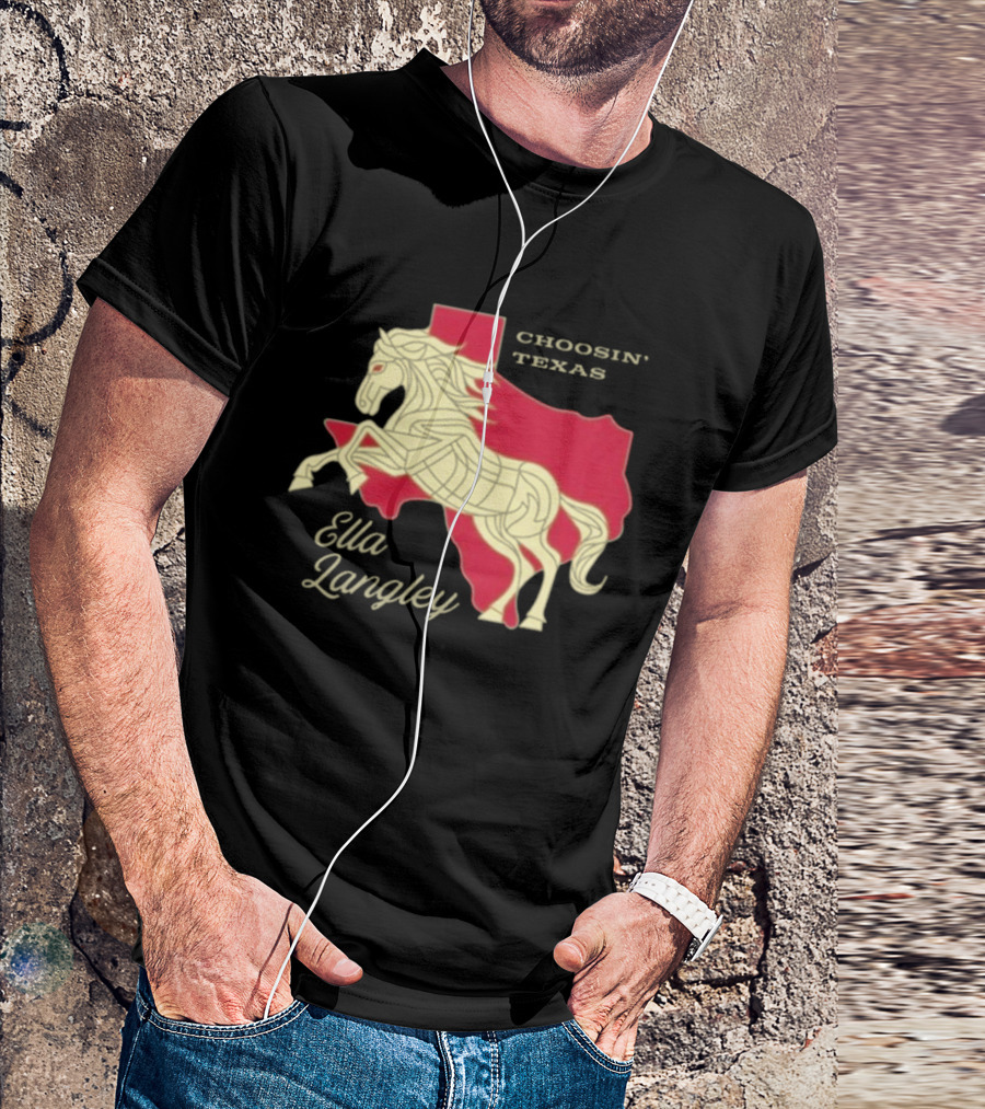 Ella Langley Choosin' Texas Tour 2026 Horse And Texas Map T-Shirt