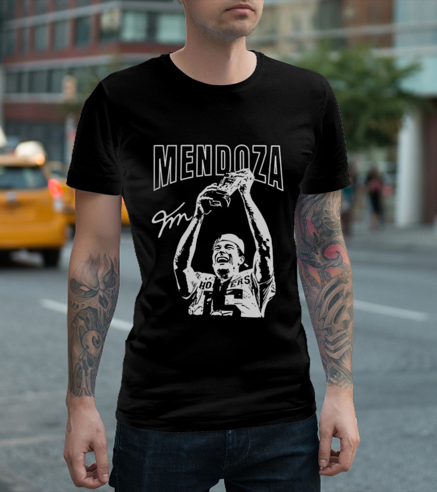 Mendoza Hoosiers Football Trophy Celebration T-Shirt