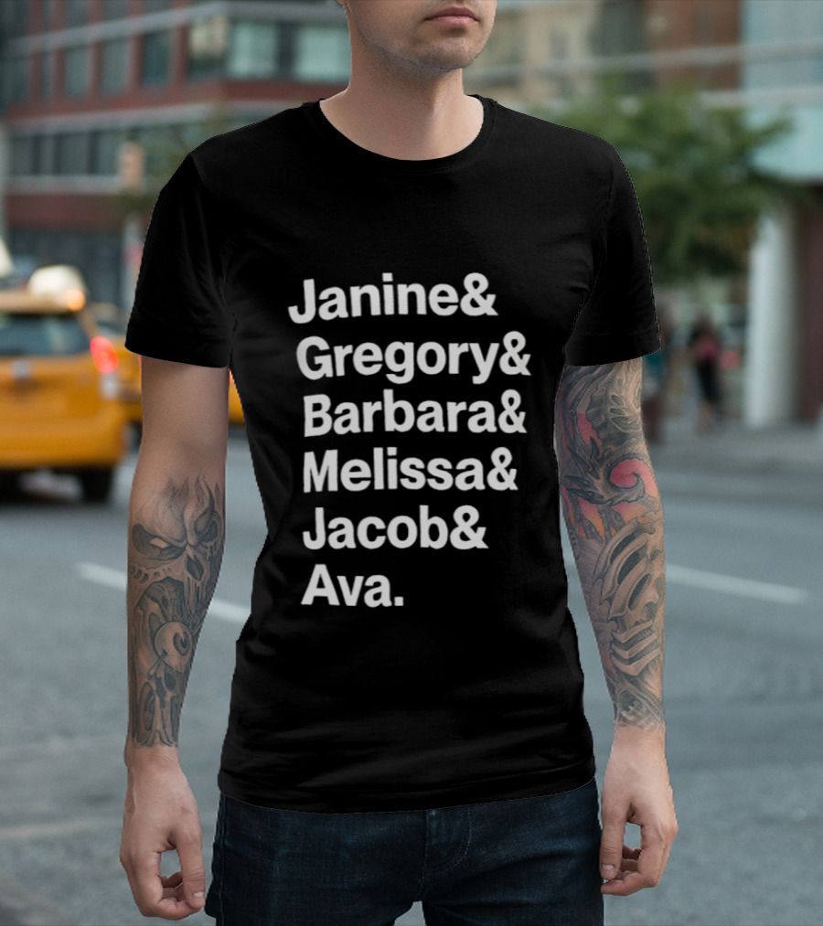 Janine Gregory Barbara Melissa Jacob Ava Abbott Elementary Characters List T-Shirt