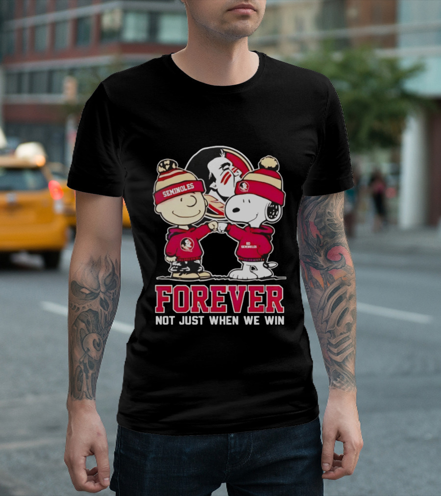 Charlie Brown Snoopy Seminoles Forever Not Just When We Win T-Shirt