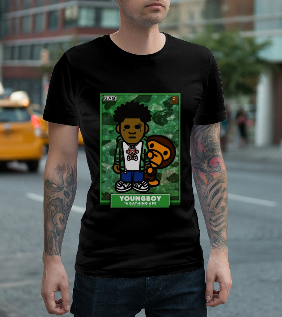 YOUNGBOY A Bathing Ape BAPE Milo Collaboration T-Shirt