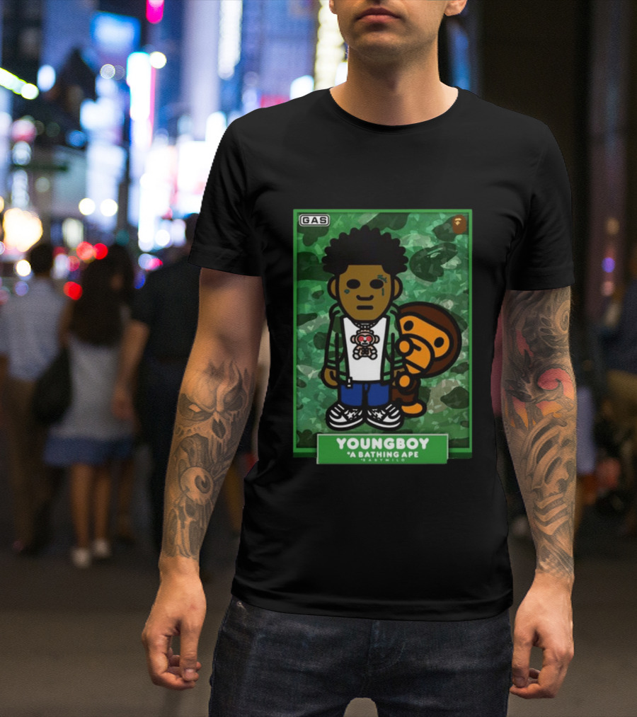 YOUNGBOY A Bathing Ape BAPE Milo Collaboration T-Shirt