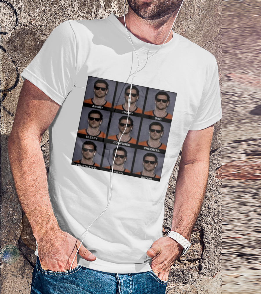 Jarrett Stidham Angry Happy Sad Sleepy Confused Cheerful Frustrated Excited Proud Emojis T-Shirt