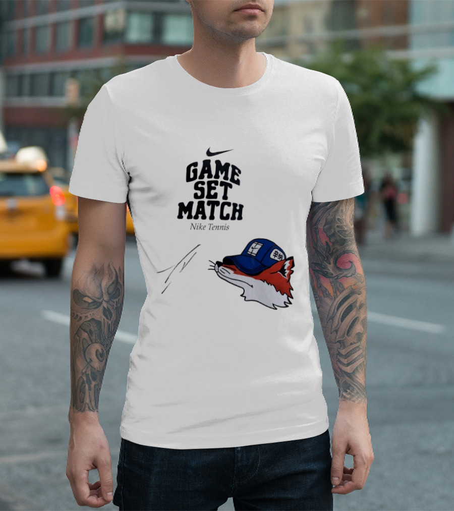 Nike Tennis Game Set Match Fox T-Shirt