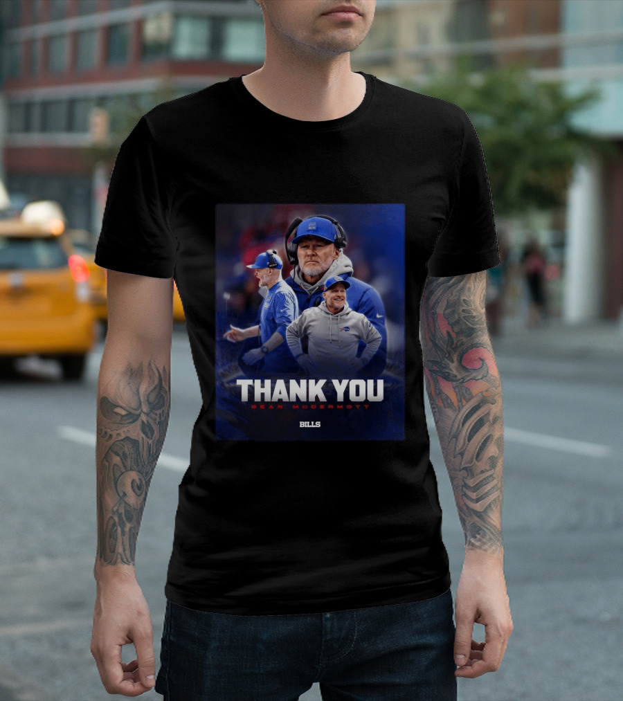Buffalo Bills Thank You Sean McDermott Coach NFL T-Shirt
