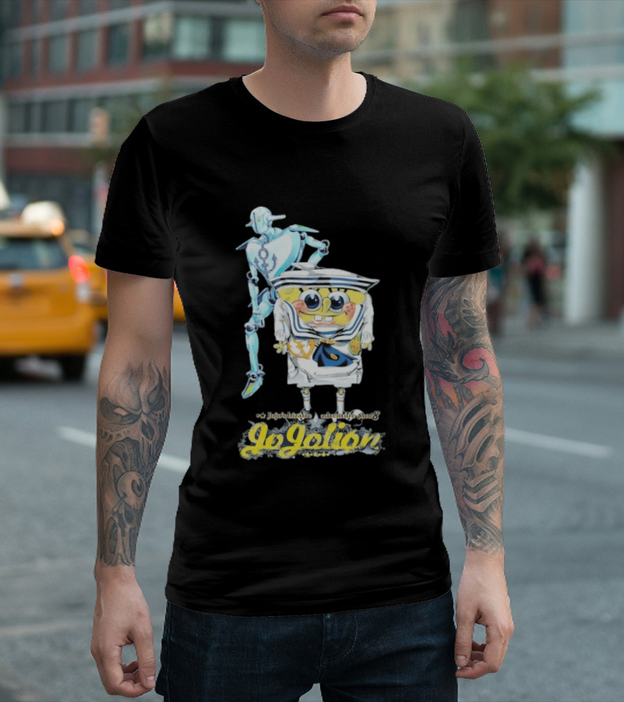 JoJolion SpongeBob Crossover With Robotic T-Shirt
