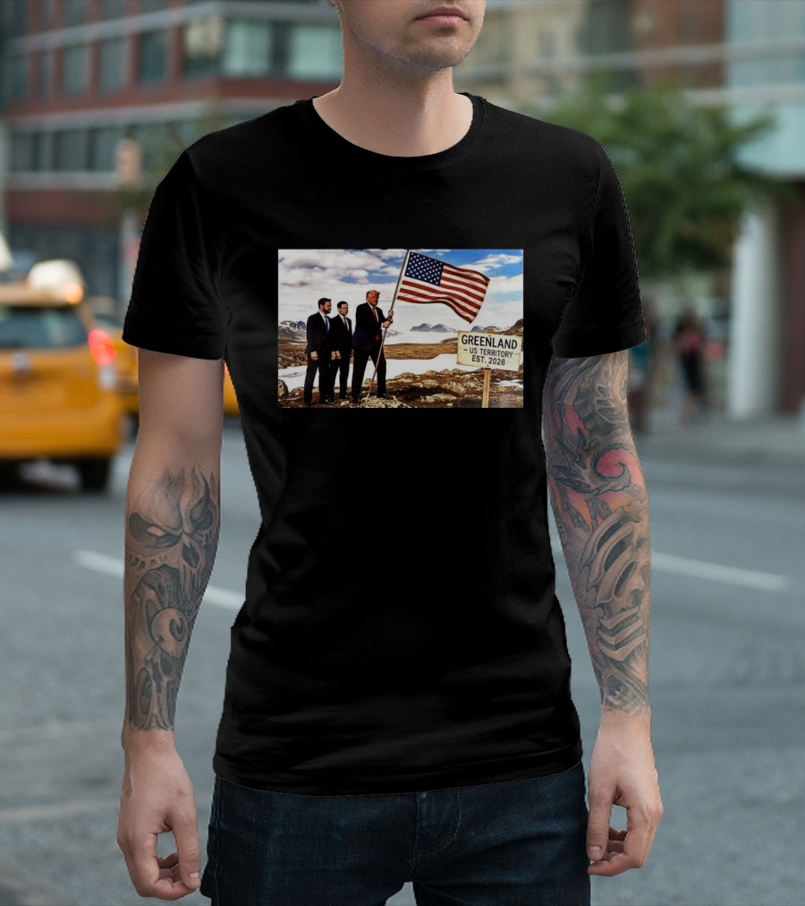 Donald Trump Greenland US Territory Flag 2026 T-Shirt
