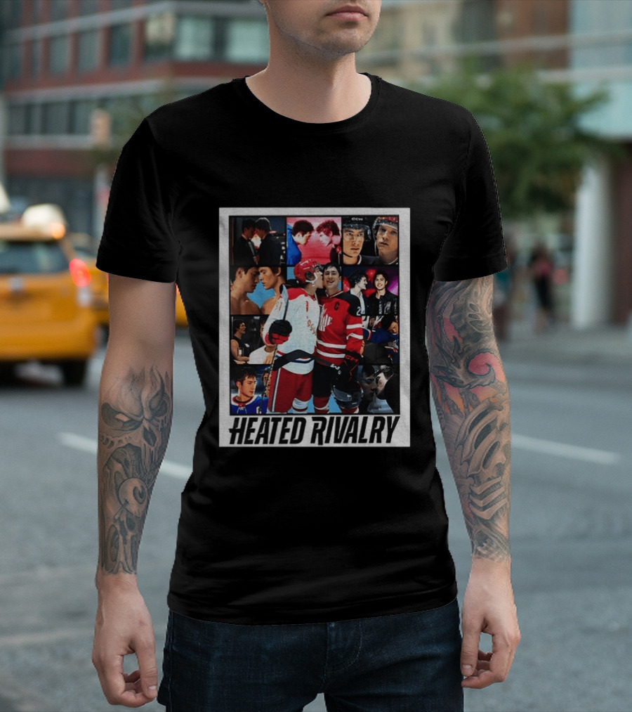 Ilya Rozanov Shane Hollander Heated Rivalry Hockey Collage Fan T-Shirt