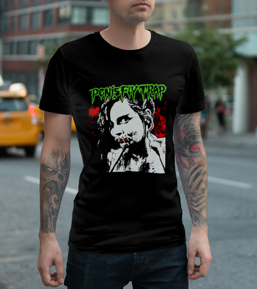 Penis Flytrap Horror Aesthetic Red Green T-Shirt