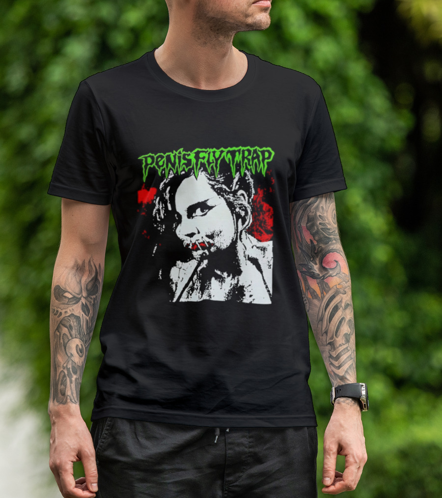 Penis Flytrap Horror Aesthetic Red Green T-Shirt