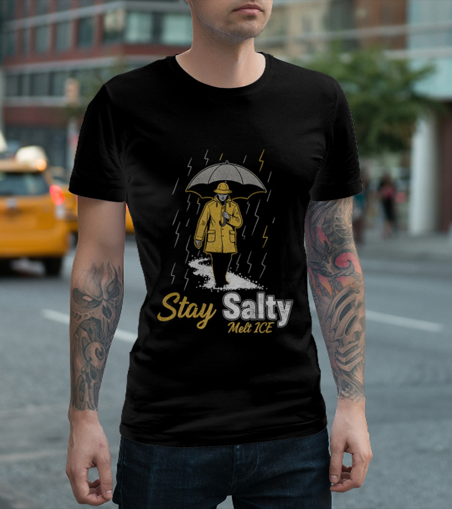 Stay Salty Melt ICE Anti Trump Political Umbrella Raincoat Protest T-Shirt
