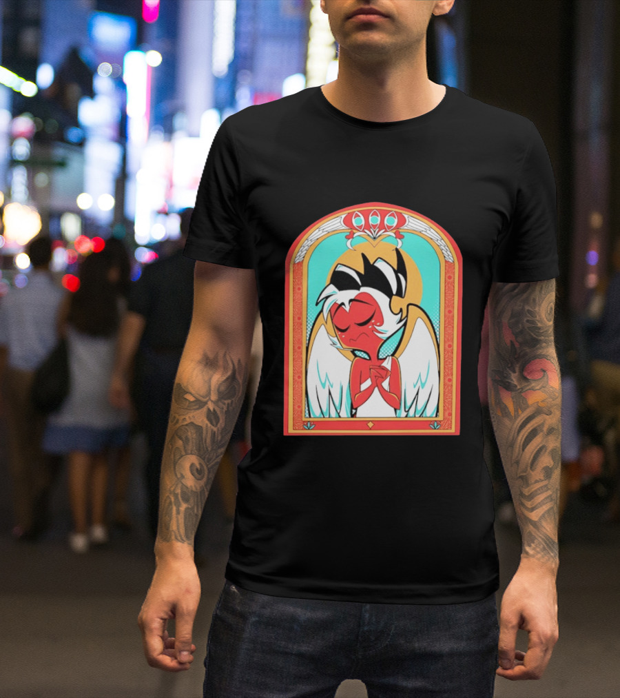 Helluva Boss Saint Fuckass Angel Character Image T-Shirt