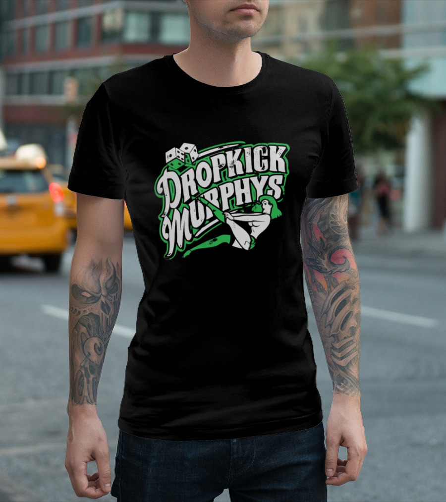 Dropkick Murphys Band Pin Up Girl With Dice T-Shirt