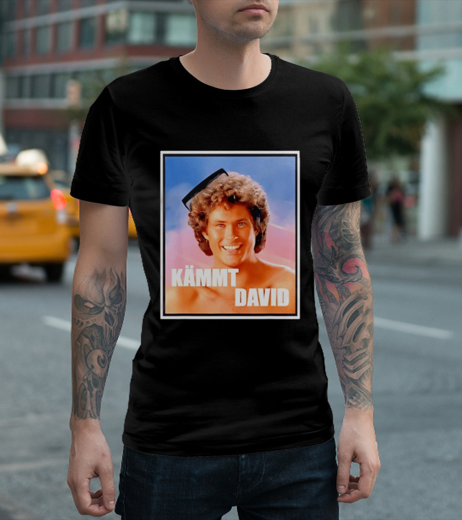 Kämmt David Lustiger Satire Spruch Retro Filmstar Kamm T-Shirt