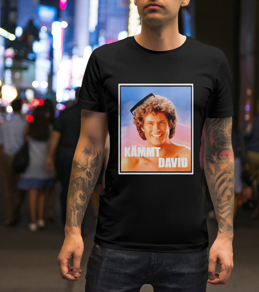 Kämmt David Lustiger Satire Spruch Retro Filmstar Kamm T-Shirt