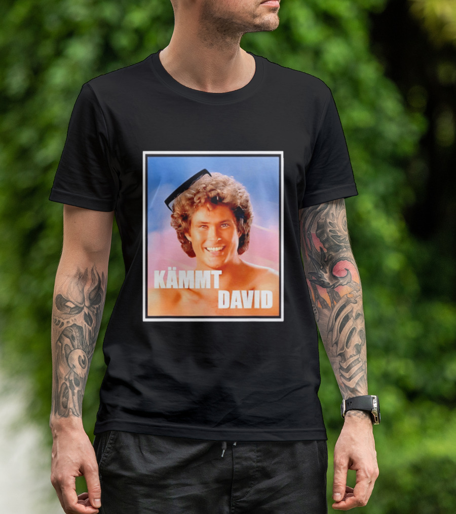 Kämmt David Lustiger Satire Spruch Retro Filmstar Kamm T-Shirt