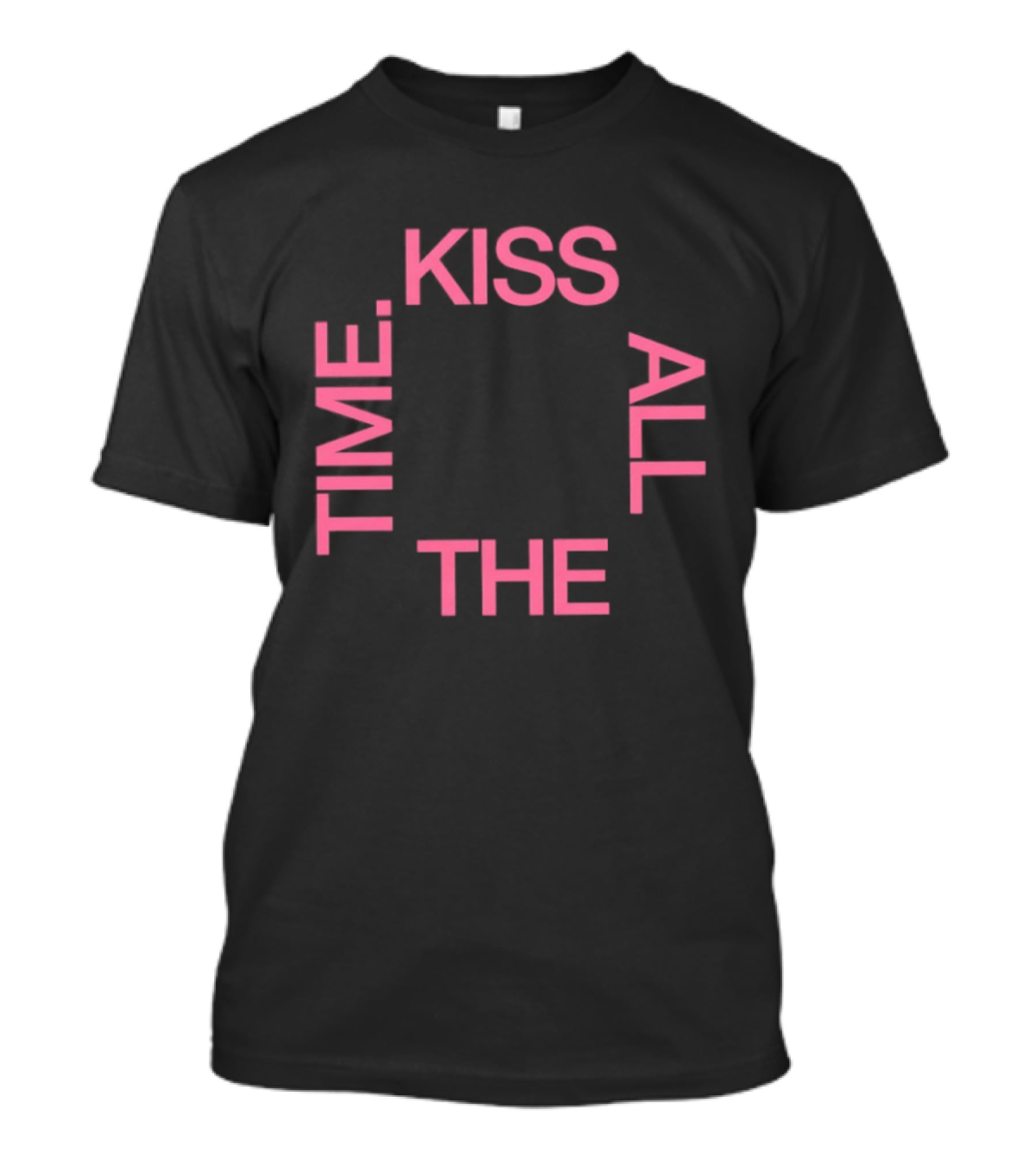 Kiss All The Time Text Circle T-Shirt