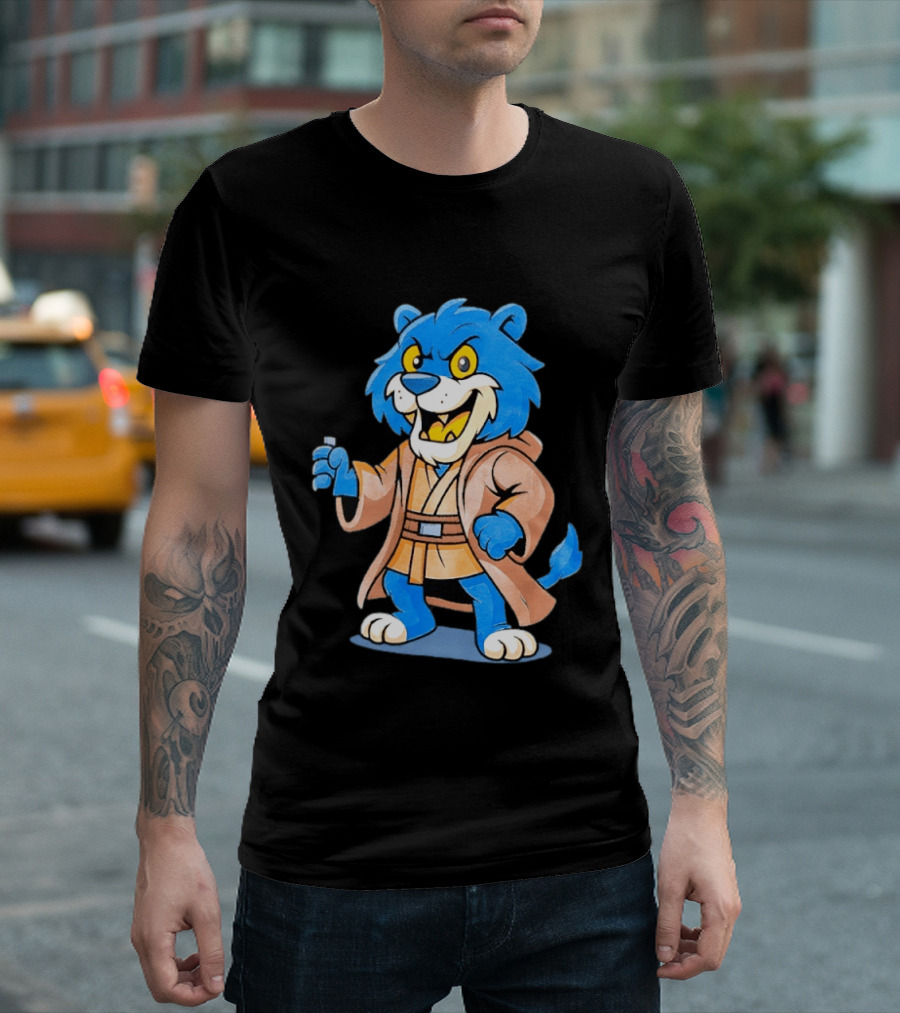 Star Wars Jedi Lion Wearing Robe New York Islanders Hockey T-Shirt