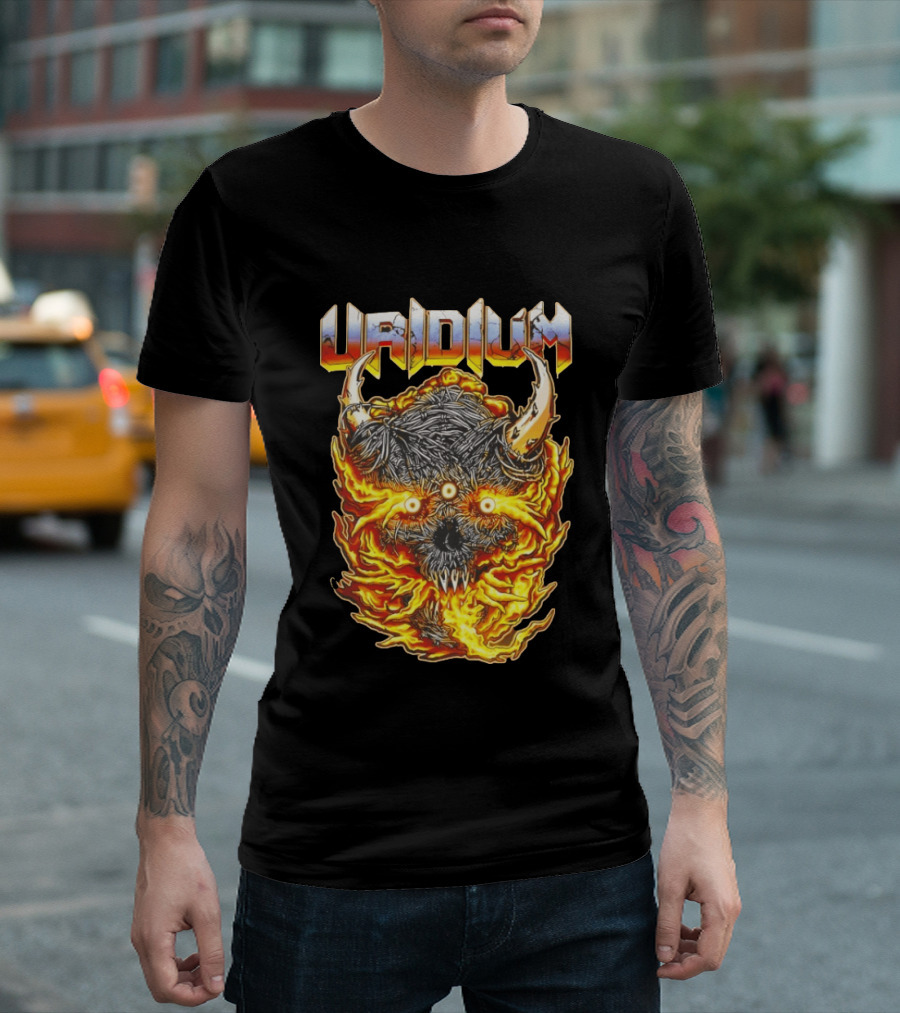 Uridium Heavy Metal Fiery Demon T-Shirt