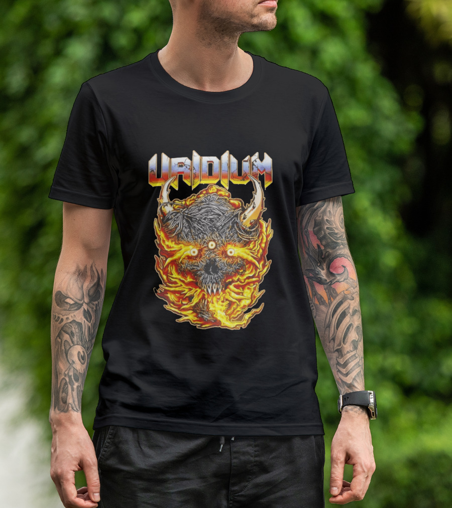 Uridium Heavy Metal Fiery Demon T-Shirt
