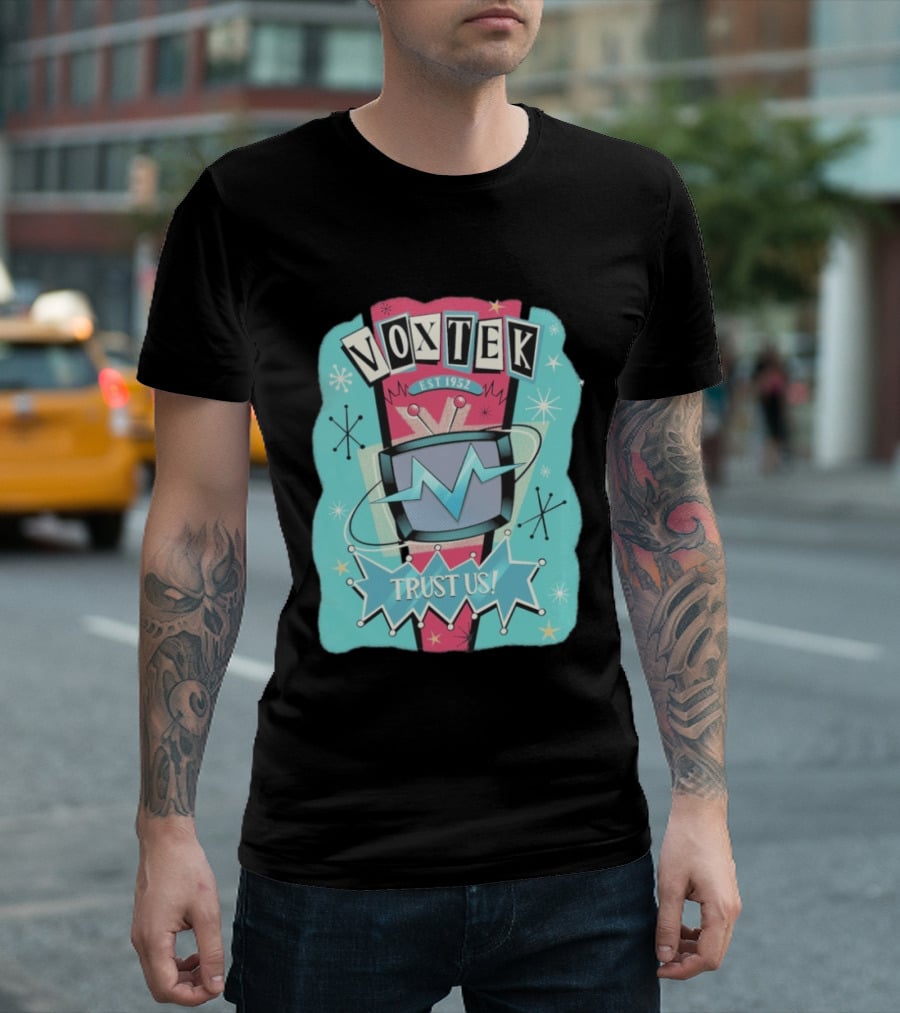 VoxTek Trust Us Retro 1952 Style With Television T-Shirt