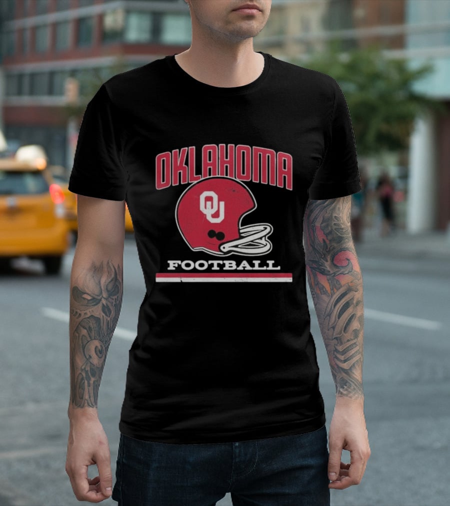 Oklahoma Sooners Football Helmet OU T-Shirt
