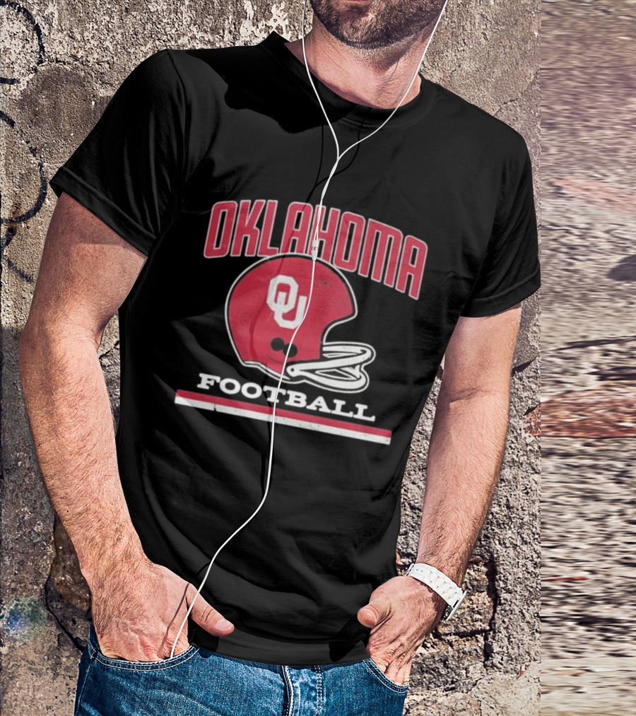 Oklahoma Sooners Football Helmet OU T-Shirt