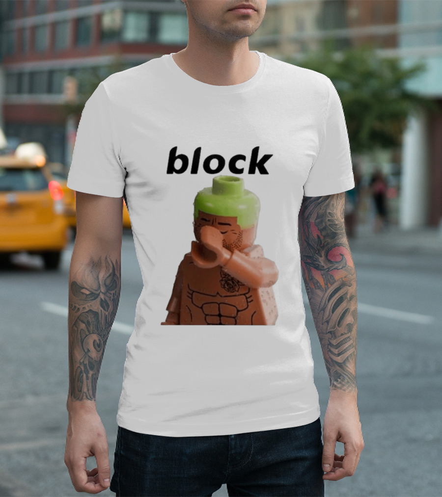 Block The Don Block LEGO Minifigure Style Dabbing Pose T-Shirt