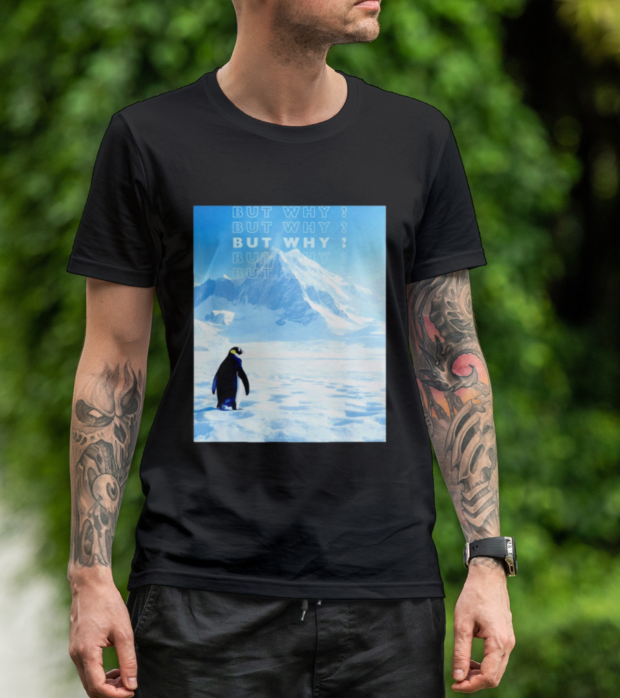 Penguin But Why Head Towards The Mountains Motivational T-Shirt