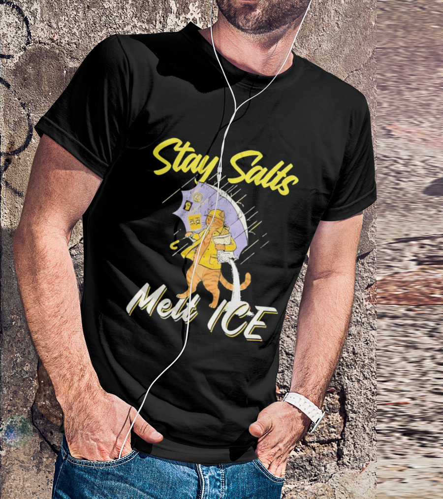 Stay Salty Cat Peace Anti ICE Movement T-Shirt