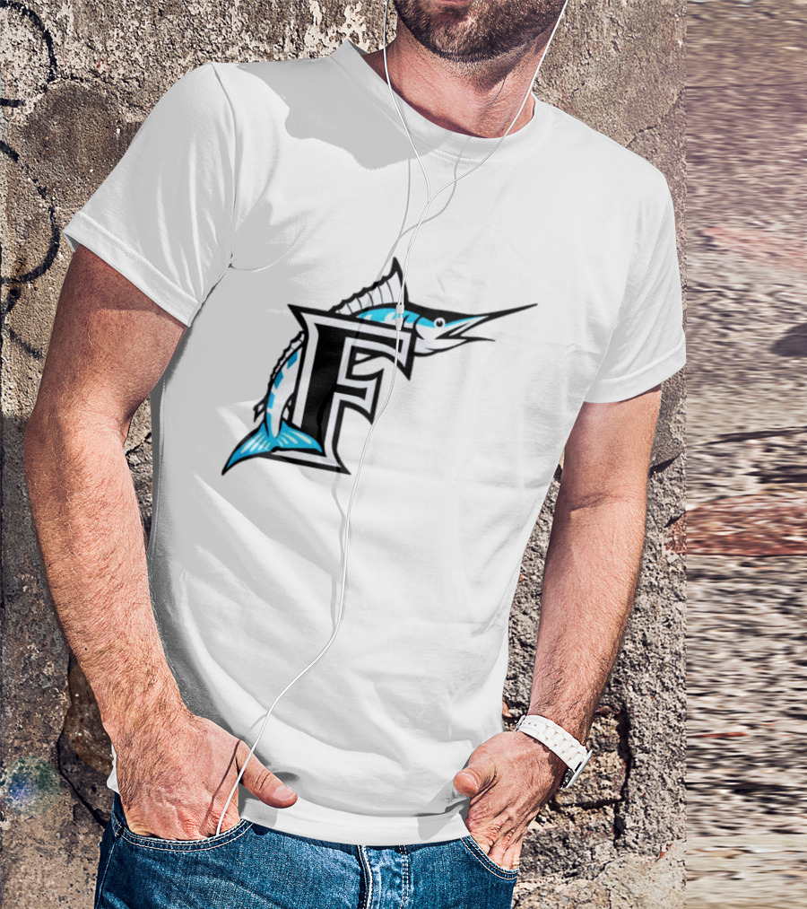 Florida Marlins Vintage F Logo Marlin T-Shirt