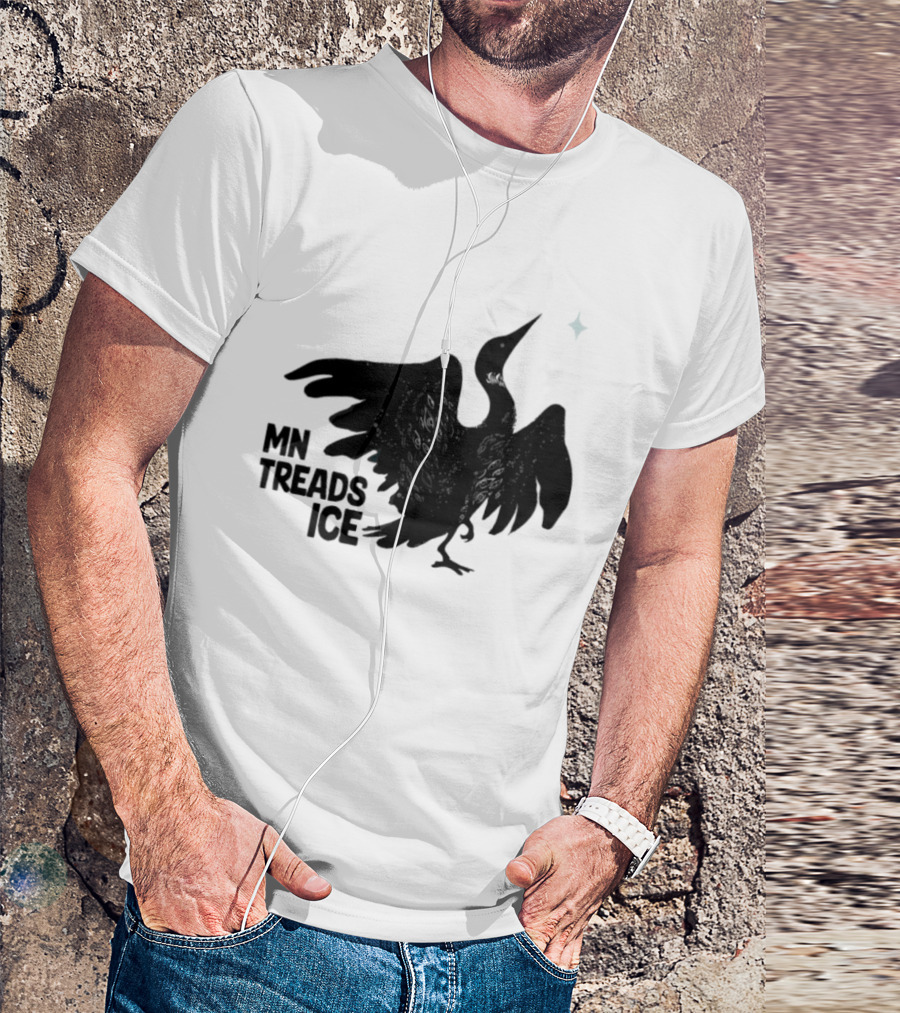MN Treads Ice Rebel Loon Black Bird T-Shirt