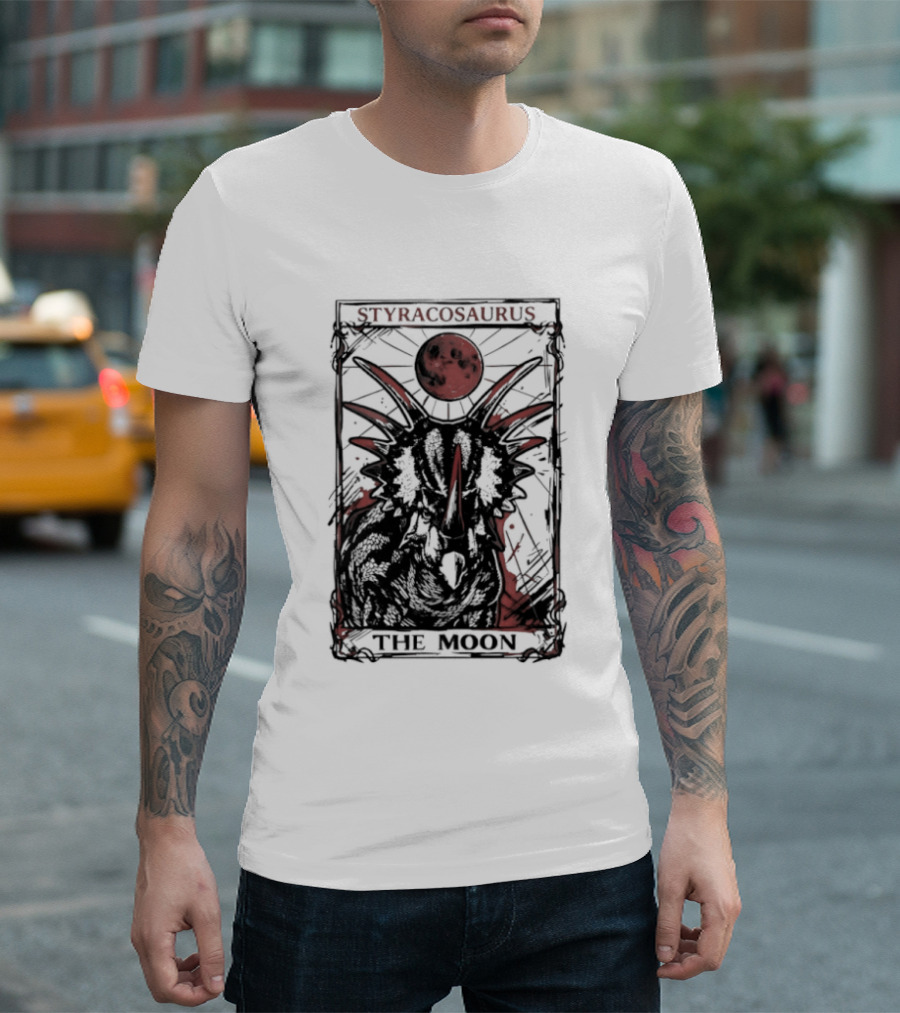 Styracosaurus Under Crimson Moon Magic T-Shirt