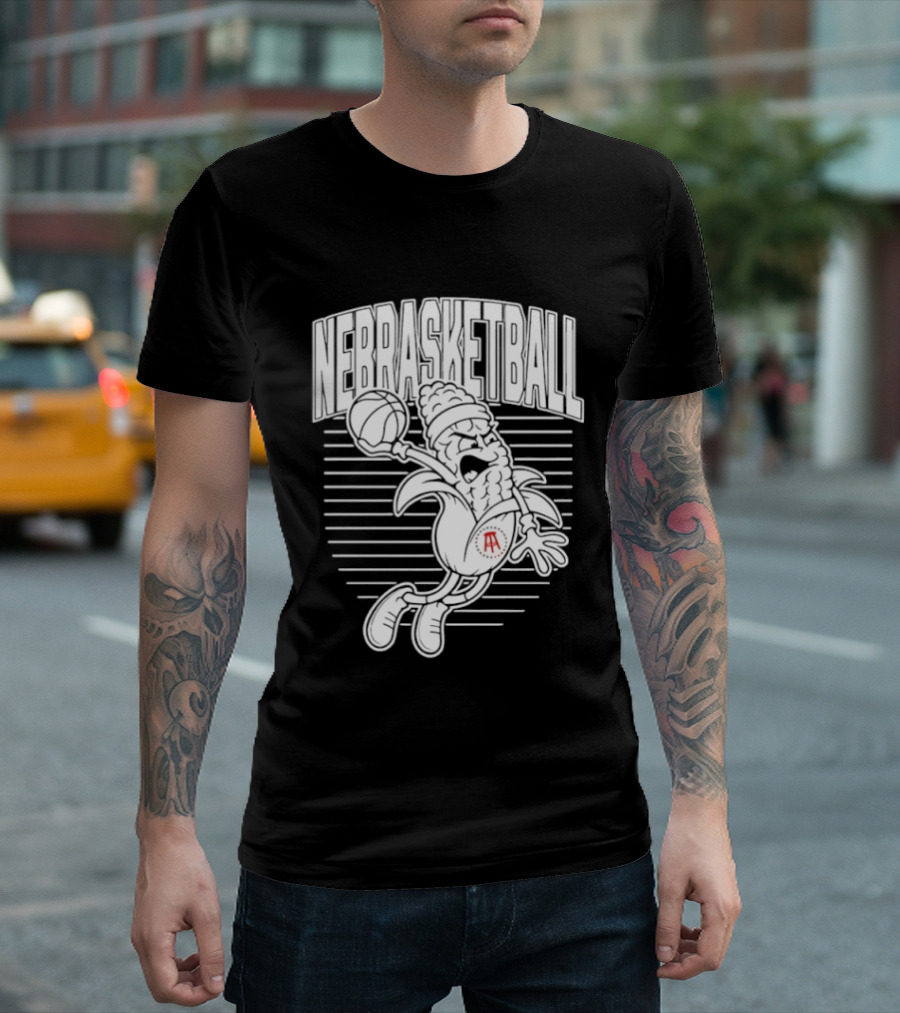 Nebraska Cornhuskers Basketball Slam Drunk Corn T-Shirt