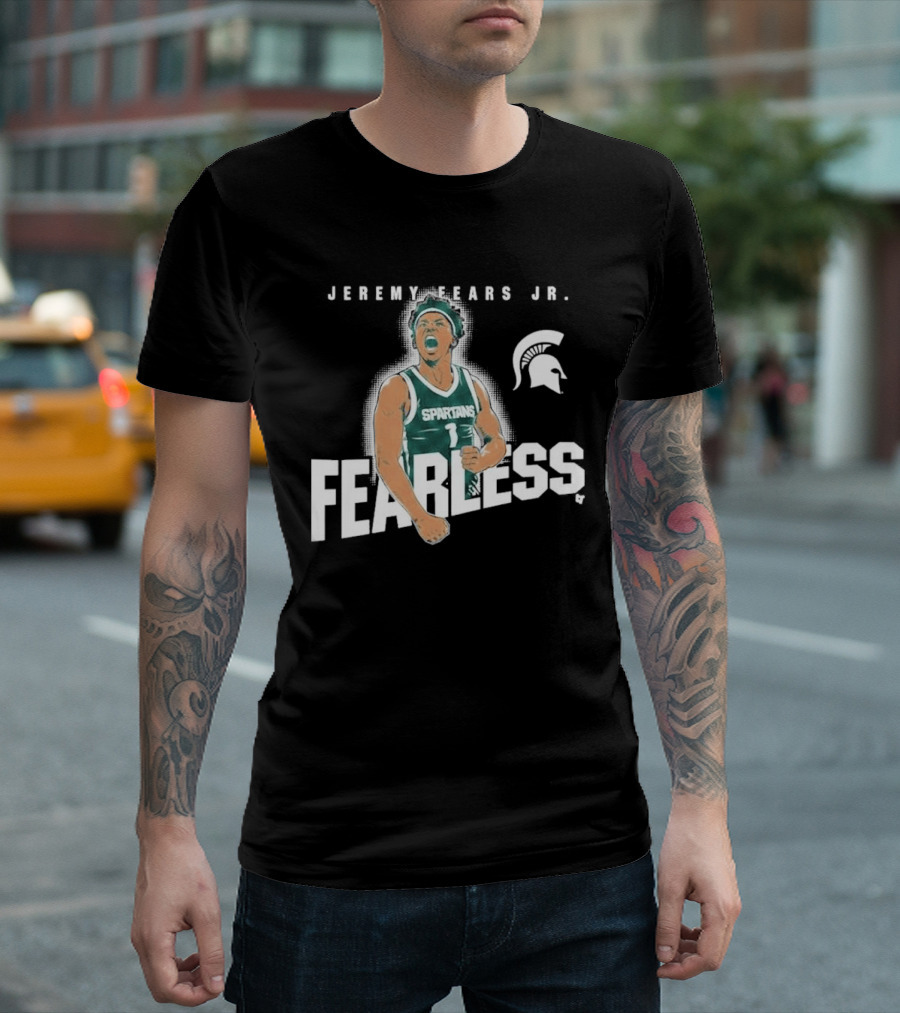 Michigan State Spartans Basketball Jeremy Fears Jr. Fearless T-Shirt