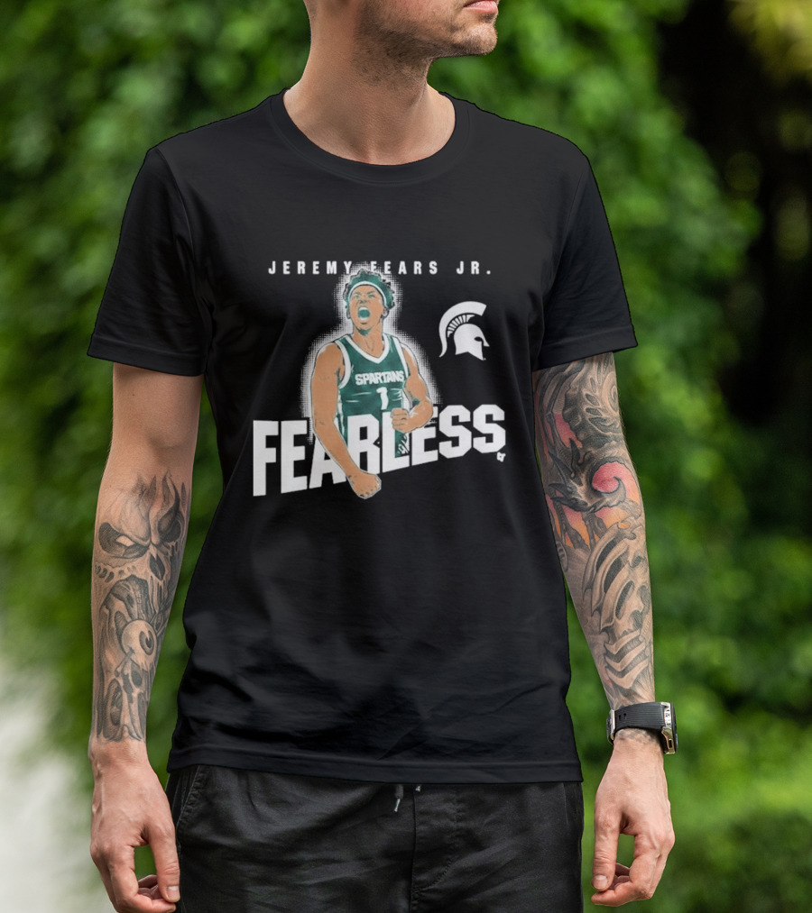 Michigan State Spartans Basketball Jeremy Fears Jr. Fearless T-Shirt