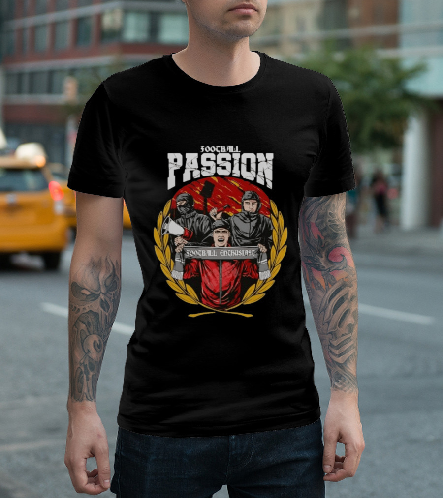 Football Passion Enthusiast Ultras Megaphone Flare Stadium T-Shirt