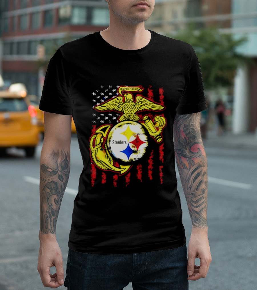 Pittsburgh Steelers United States Marine Corps Symbolic T-Shirt